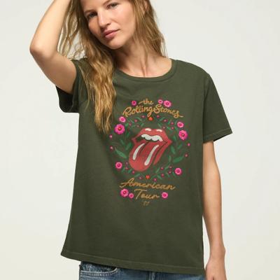 Lucky Brand The Rolling Stones American Tour Classic Crew in Duffel Bag, Size XS