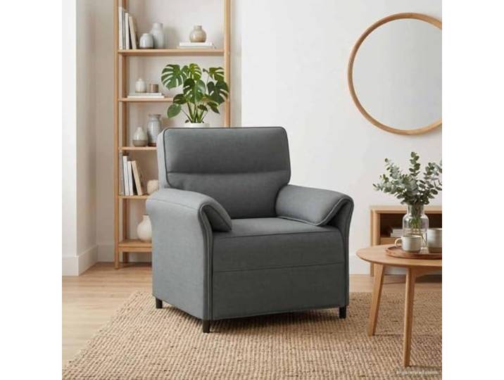 Sofa 100% Polyester Mit Metallrahmen Modernes Wohnzimmer Polstersofa 100% Polyester, Metallrahmen, MDF, Sperrholz, klappbare Armlehnen, Schaumstoffkissen, Kunststoffbeine