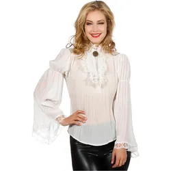 Wilbers Damenbluse mit Jabot/Rüschen (36)