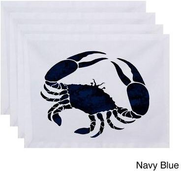 E by Design 18 x 14-inch Crab Animal Print Placemat (Set of 4)