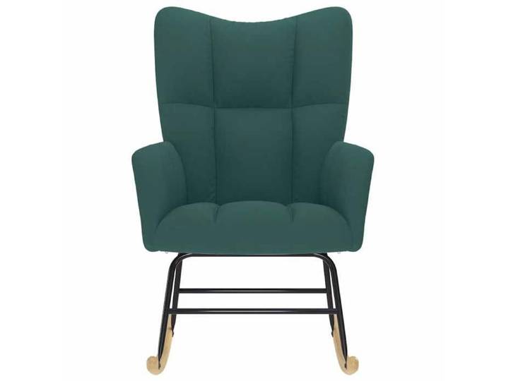 Vert Chaise/Fauteuil à bascule SOLOMON Pour 1 personne Vert foncé Tissu FF897