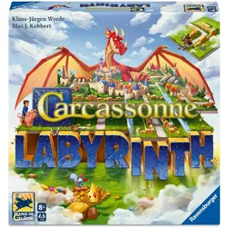 Ravensburger Carcassonne Labyrinth - Gesellschaftsspiel & Brettspiel ab 8 Jahre (Deutsch, Englisch, Französisch, Italienisch, Niederländisch, Portugiesisch, Spanisch, 1 - 4 Spieler)