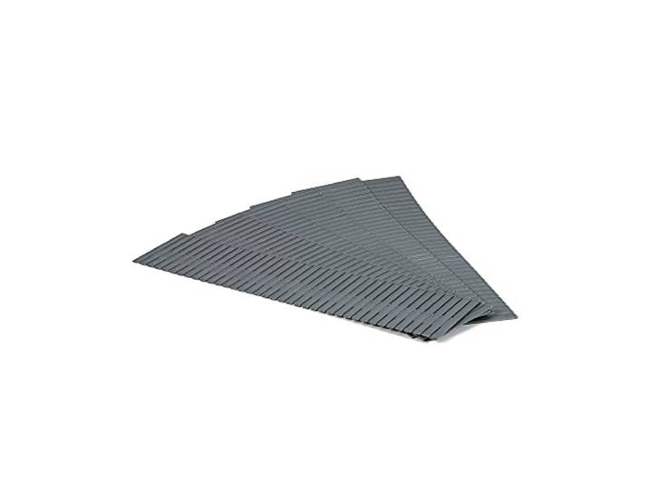 Compactor Set van 6 Aanpasbare Ladeverdelers, Op Maat te Snijden Opslag voor Ondergoed, Make-up, Sieraden, Kleding en Keukengerei, Polypropyleen, Grijs