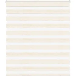 vidaXL Doppelrollo Marmorbeige 120x100cm Stoffbreite 115,9 cm Polyester