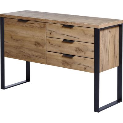 Sideboard JAHNKE "LOOP", braun (kerneiche), B:119cm H:76,2cm T:39,5cm, Holzwerkstoff, Sideboards, Sideboard, Breite ca. 119 cm