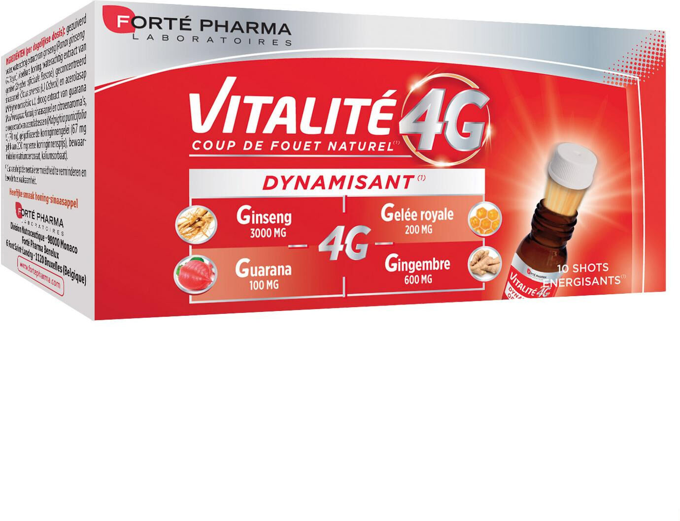 FORTE PHARMA - Forte Vitalité 4G Shots 10 x 10 ml