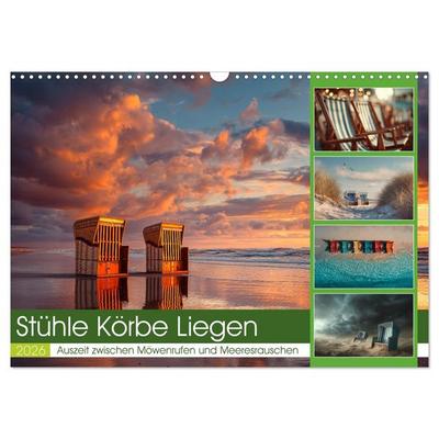 Stühle Körbe Liegen (Wandkalender 2026 DIN A3 quer), CALVENDO Monatskalender