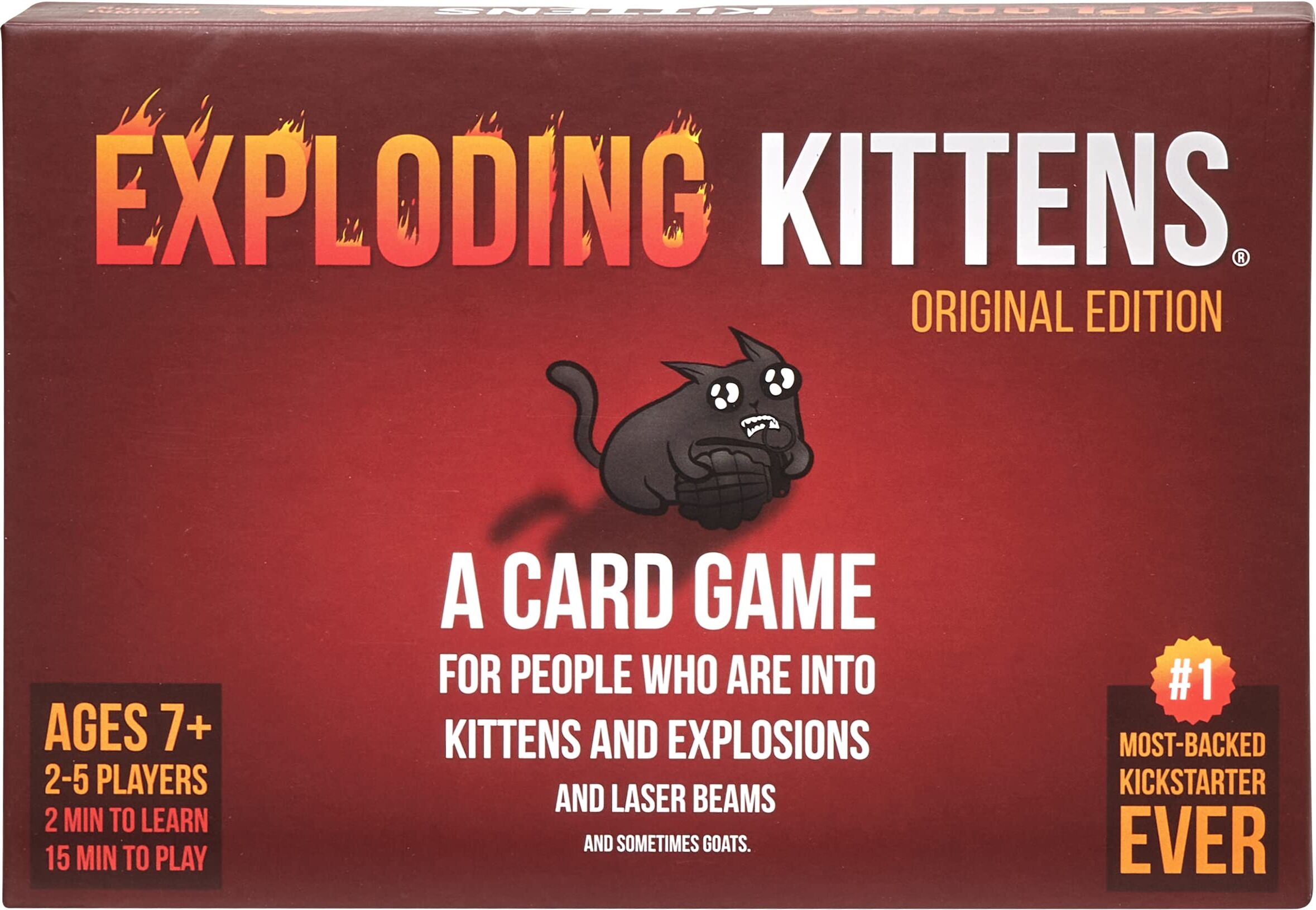 Exploding Kittens: Original Edition Card Game for 2-5 Players, Ages 7+, English Language, 15 Minute Gameplay