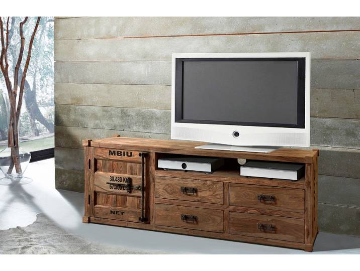 TV Board 178x65cm 'Portland' Sheesham gebeizt
