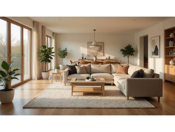 Couchtisch mit Glasplatte Typ A 110 x 70cm Beige/Pinie Honig