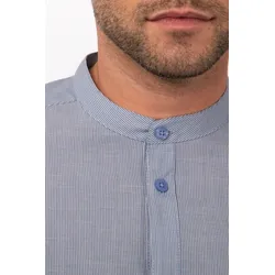 Chef Works® VERISMO Herren Stehkragenshirt der Contemporary Collection Artikel SFB02 Blau Größe M