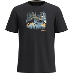 Smartwool, Herren, Funktionsshirt, Vital Peaks Active SS Graphic Tee Men (S), Schwarz