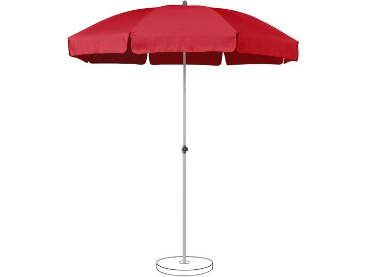 Suncomfort BY GLATZ Sonnenschirm Siesta rot Polyester B 180 T 180 cm