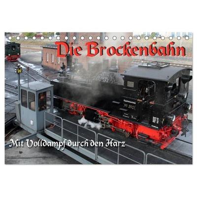 Die Brockenbahn - Mit Volldampf durch den Harz (Tischkalender 2027 DIN A5 quer), CALVENDO Monatskalender