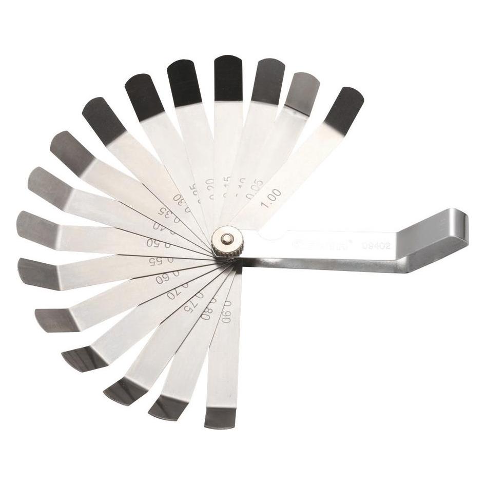 SATA 16PC FEELER GAUGES SET 0.05-1.00MM (7.50 cm) (GL09402)