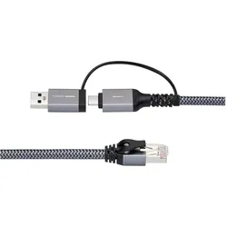 MicroConnect CAT6 FTP to USB A-C adapter (CAT6, 2 m), Netzwerkkabel
