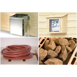 Weka Technikpaket 4 inkl. 9 kW BioAktiv Ofen, Saunasteine, Anschlusskabel und Steuergerät für Saunafass 198