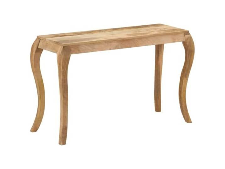 Coespram Konsolentisch 118x38x76 cm Mango Massivholz Flurtisch Eleganter Beistelltisch im Vintage-Design für Wohnzimmer und Flur mit geschwungenen Beinen und getünchter Oberfläche.