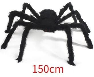 Uplifted Finds Extra Large Plush Black Spider Outdoor Home Bar Haunted House Horror Decoration 150cm