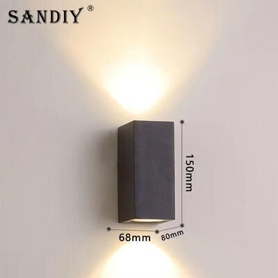 Inspired Finds SANDIY Outdoor LED Garden Wall Lamp Up Down Light For Exterior Patio Porch Garage Gate Balcony Step Waterproof IP65 slim (5.91x2.68x3.15in) 10w Cold Light