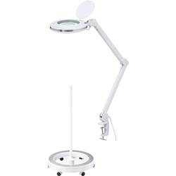 TOOLCRAFT 2391156+2389201 LED Lupenleuchte 60 SMD LED 3D 1.75X inkl. Rollbares Rundstativ Vergrößerungsfaktor=1.75 x 12.7 cm 2021 Energieeffizienzklasse F (A -