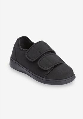 Extra Wide Width Women's The Extra Wide Microbacterial Walking Shoe by Comfortview in Black (Size 11 WW)