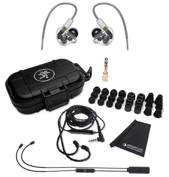 Mackie In-Ear Kopfhörer MP-320 mit Bluetooth-Adapter und Tuch