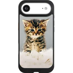Nivocase Hülle für Apple iPhone Air Handyhülle NIVOcore Case Schwarz Feder Haustier Katze (Apple iPhone Air), Smartphone Hülle, Schwarz