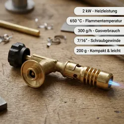 Gazcamp Lötbrenner Economic für Schraubkartuschen 7/16" Gewinde