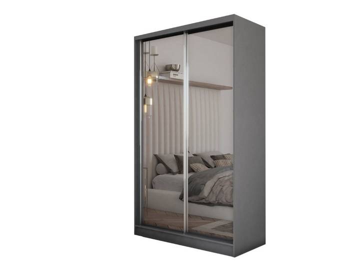 Compleo Schwebetürenschrank Compleo MOLDE 02, Kleiderschrank mit Spiegel, 150 cm, Garderobe