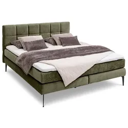 Boxspringbett Adel 140 x 200 cm Stoff Grün
