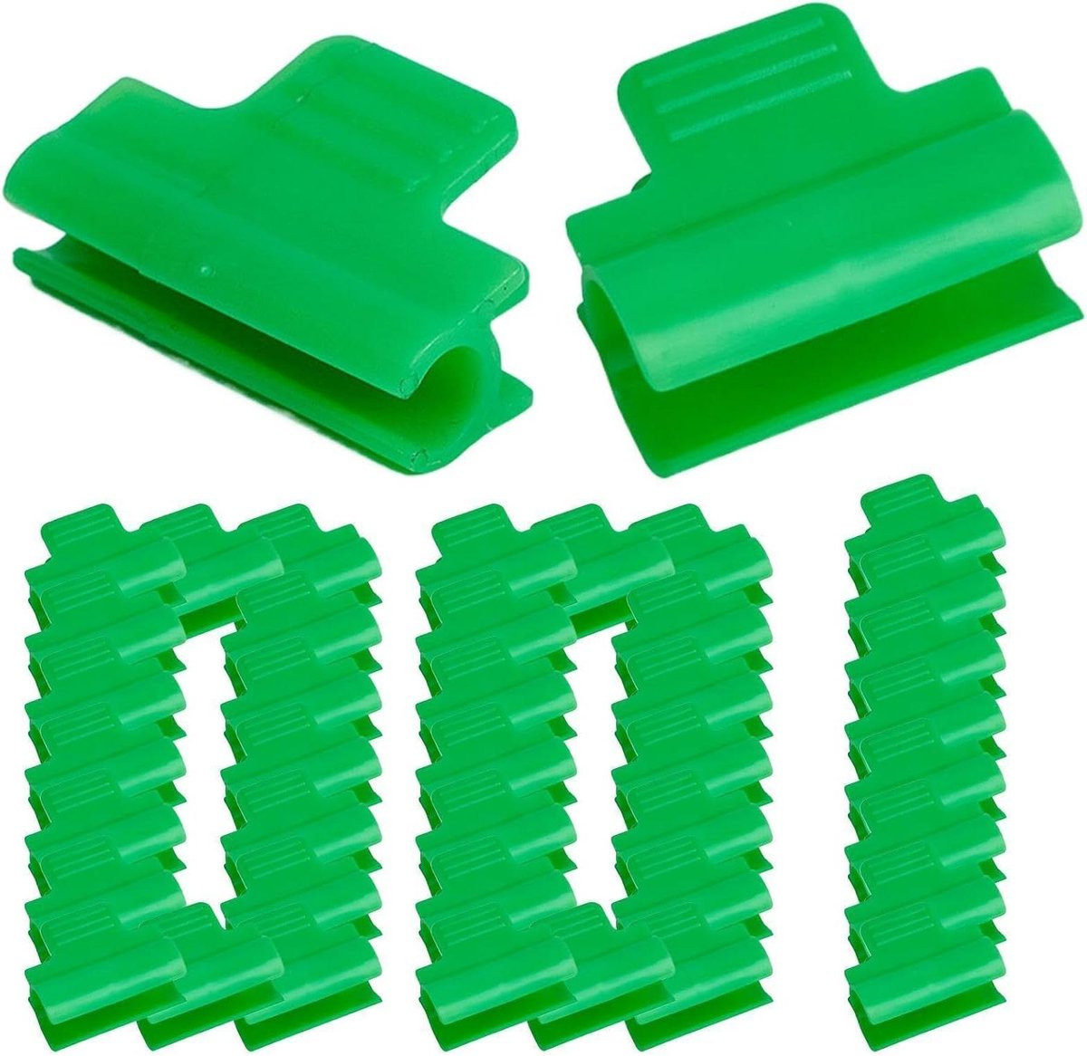 100 stuks Groene Tuingaas Klemmen voor Kas Clips om Plantengroei te Bevorderen