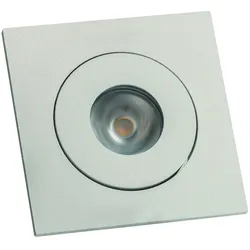 Rutec Projekt LED Lichtpunkt MENTE COB, IP20, 350mA, 1W 3000K 20°, Linsenoptik, schwenkbar, exkl. BG, sandweiß, quadratisch, 5.2cm RUP-PEG871WW