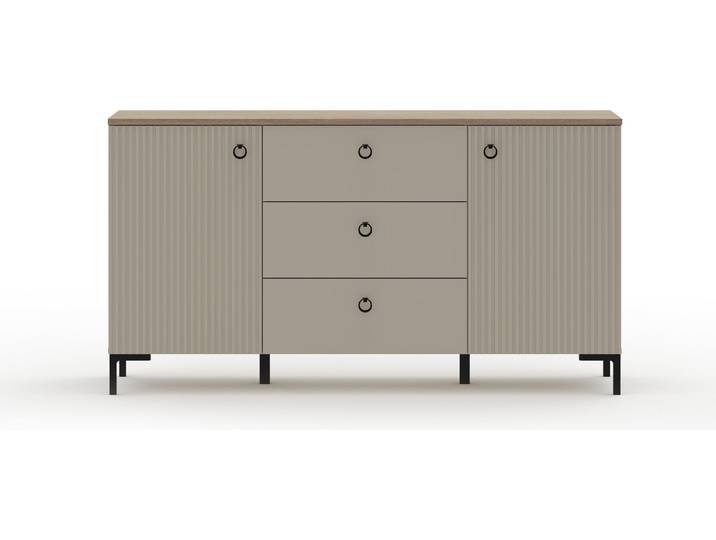 trendteam Wohnen Lucrezia Sideboard Kaschmir/Silverjack Oak, B/H/T ca. 150/81/41 cm