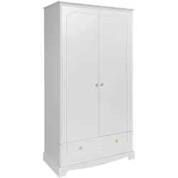 BABYKLEIDERSCHRANK 2 Türen Royal Weiß