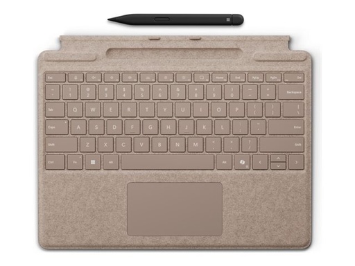 Microsoft Surface Pro Keyboard - Tastatur - mit Trackpad, Beschleunigungsmesser, Surface Slim Pen 2 Ablage- und Ladeschale - QWERTZ - Deutsch/Österreichisch - Dune - mit Slim Pen 2 - für Microsoft Surface Pro 8, Pro 8 for Business, Pro 9, Pro 9 for Business, Pro 10 for Business, Pro (11th Edition) (8X6-00149)