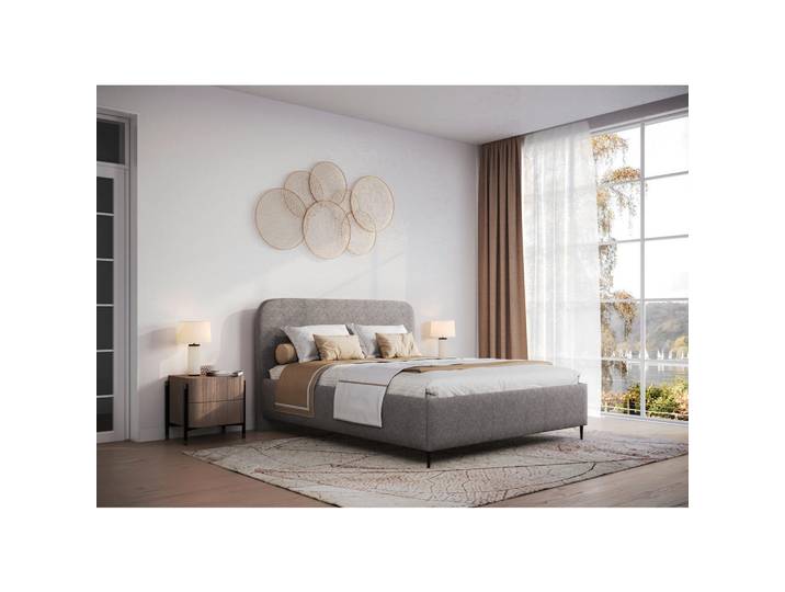 Livetastic Polsterbett, Taupe, Metall, 180x200 cm, Bettkasten, Lattenrost, gepolstertes Kopfteil, Schlafzimmer, Betten, Polsterbetten