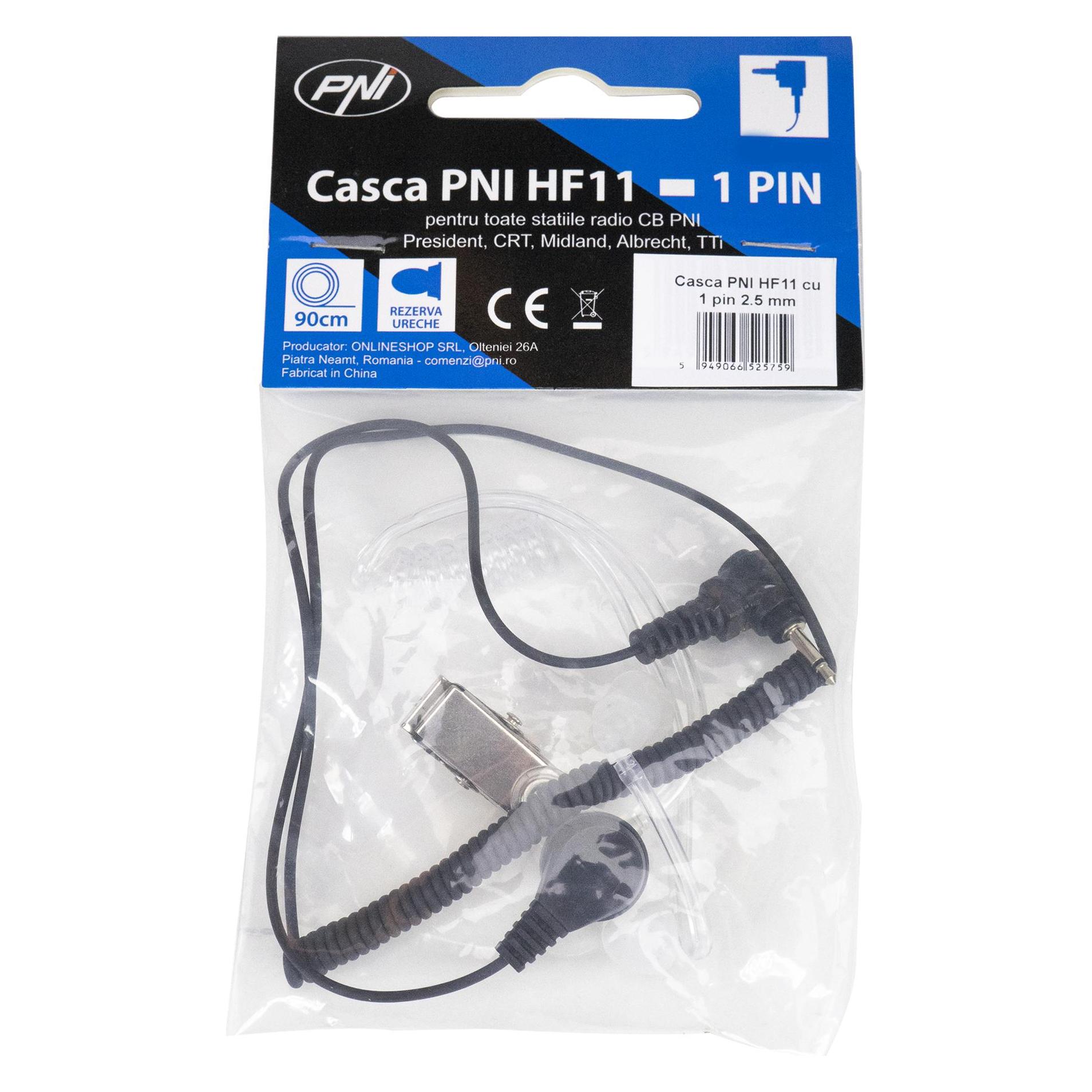 PNI HF11 Headset mit 1 Pin 2,5 mm, Akustikrohr, für alle Funkgeräte (43698184)