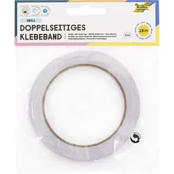 folia doppelseitiges Klebeband 5 mm  x 18 m transparent
