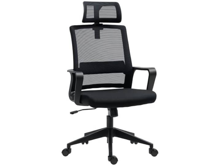 HOMCOM Bürostuhl Ergonomischer Schreibtischstuhl mit Armlehne Schwarz