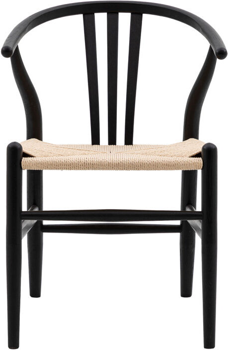 Isabelline Pratt Solid Wood Dining Chair Black 76cm H X 42cm W X 47cm D