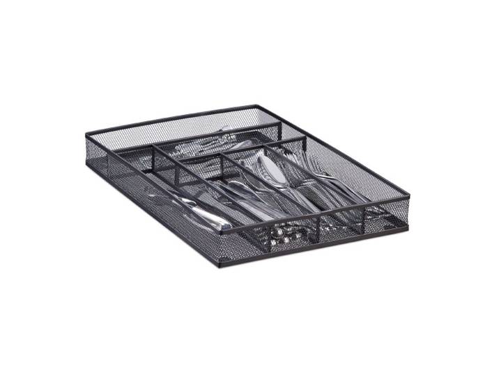 Relaxdays Besteckkasten Metallgeflecht L