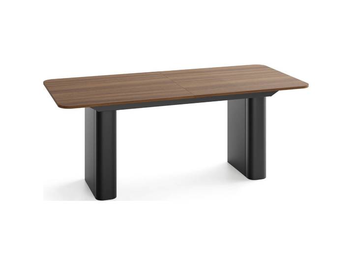 ESSTISCH Riven rechteckig ausziehbar verlängerbar mit Butterfly-Auszug, Walnuss Braun 200-296/90/76 cm
