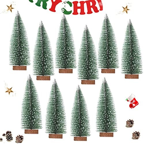 Limeow 10 stuks mini-dennenbomen decoratie groen 10 cm