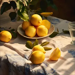 Glasbild LEMONS IV (BHT 30x30x1,30 cm) - bunt - BHT 30x30x1,30 cm
