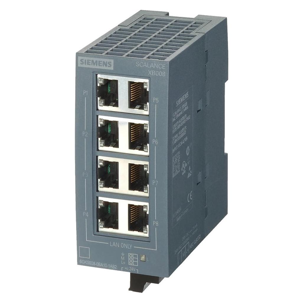 Siemens 6GK5008-0BA10-1AB2 SCALANCE XB008 unmanag.Industrial Ethernet Switch (8 Ports) (6GK50080BA101AB2)