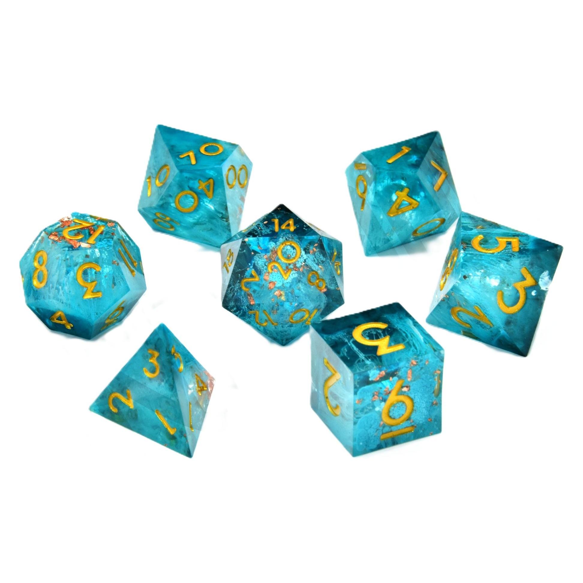 Glass Staff Wave after Wave Sharp Edge Resin RPG Dice Set (69209713)