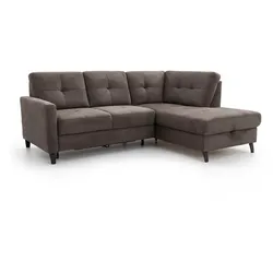 sit & more Ecksofa Valona Stoff Braun Espresso