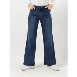 EVA LUTZ Jeanshose lange Form 5-Pocket-Style weites Bein