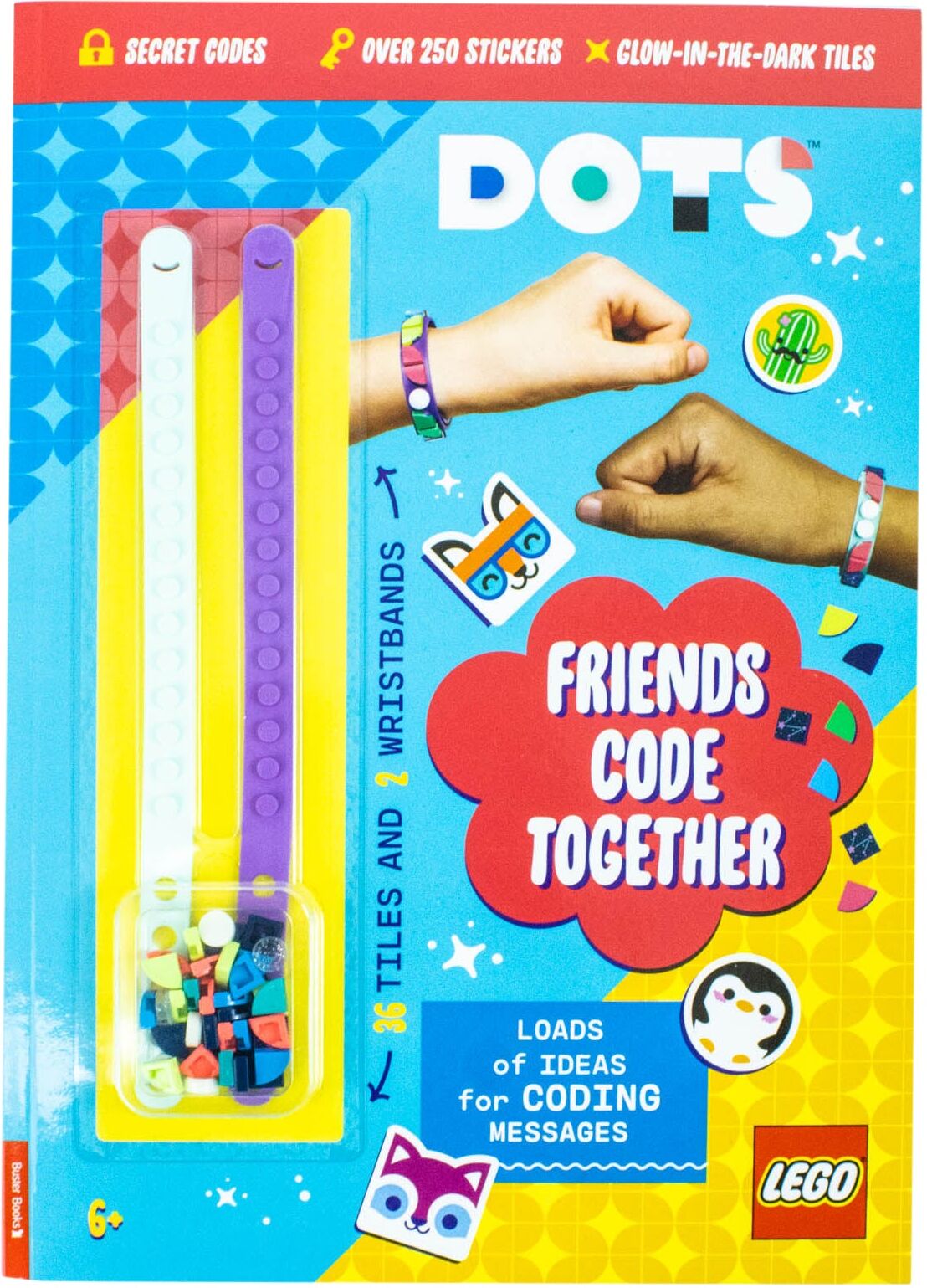 LEGO® DOTS®: Friends Code Together Activity Book by LEGO - Buster Books - Paperback - Ages 7-9 - With 250+ Stickers, 36 LEGO Tiles & 2 Wristbands